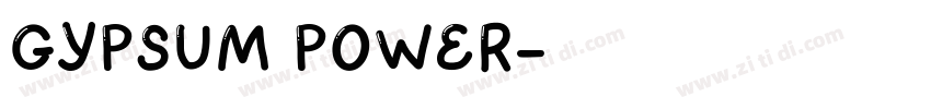 GYPSUM POWER字体转换